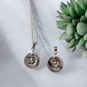 Choose Your Initial, Fine Silver Initial Charms With Bail, Custom,new